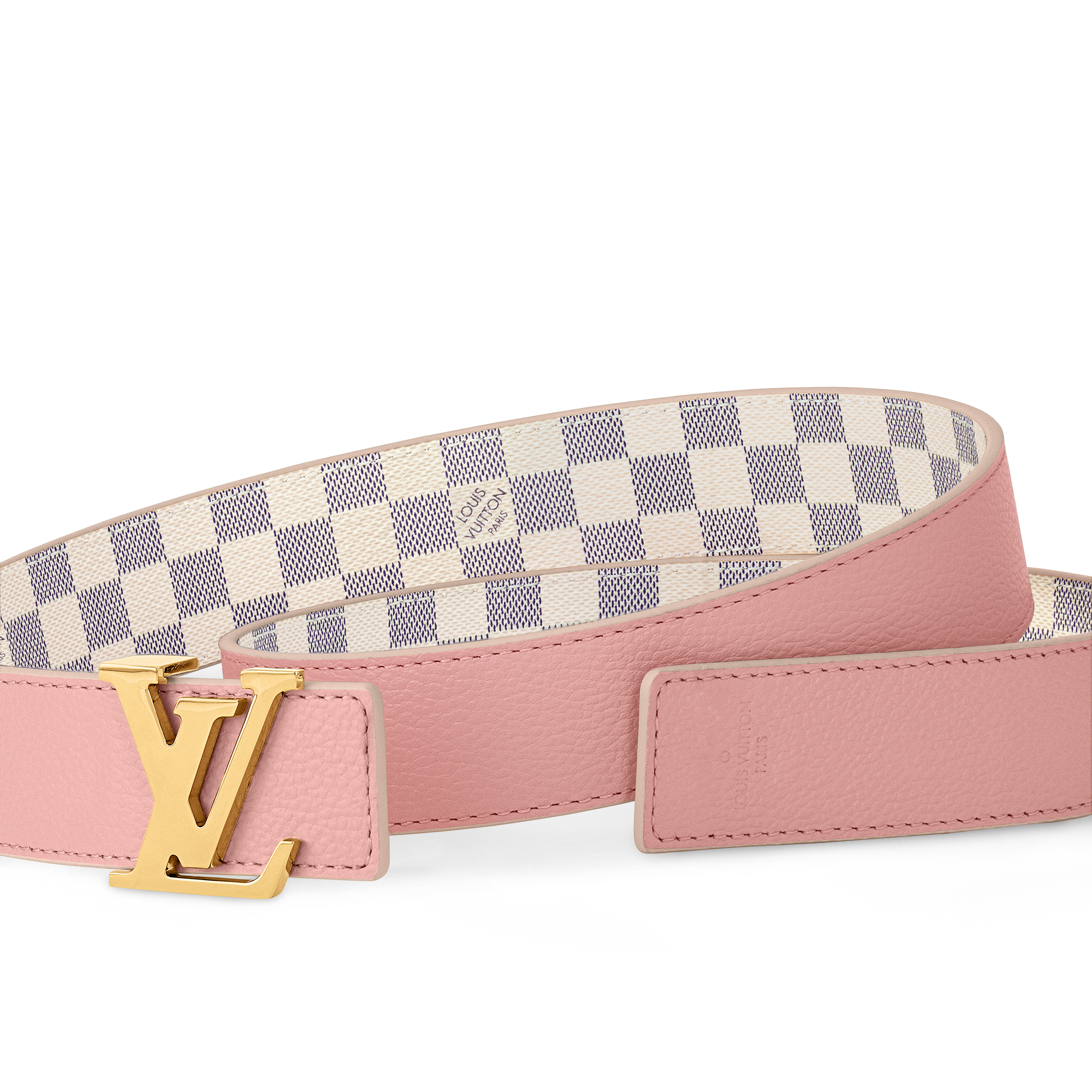 ベルト・LV イニシャル 30MM リバーシブル ダミエ・アズール｜ルイ